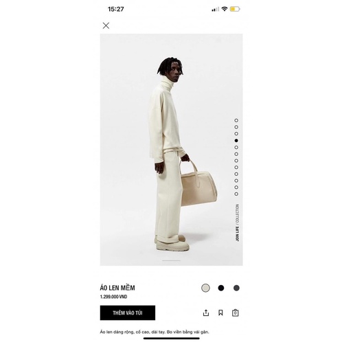 Áo len za.ra chính hã.ng duy nhất size l từ 78kg đổ lên