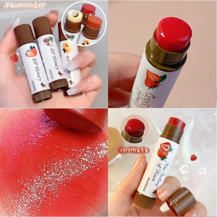 Bộ 3 Son Dưỡng Môi Không Màu Hương Trái Cây Thay Đổi Màu Sắc