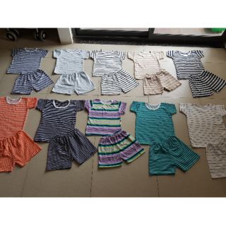 Combo 10 bộ kẻ cotton bé trai size 8 đến 25kg