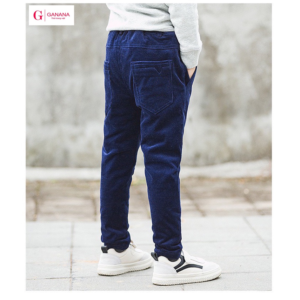 Quần Nhung tăm cho bé max 56kg - Chất nhung tăm mềm mịn