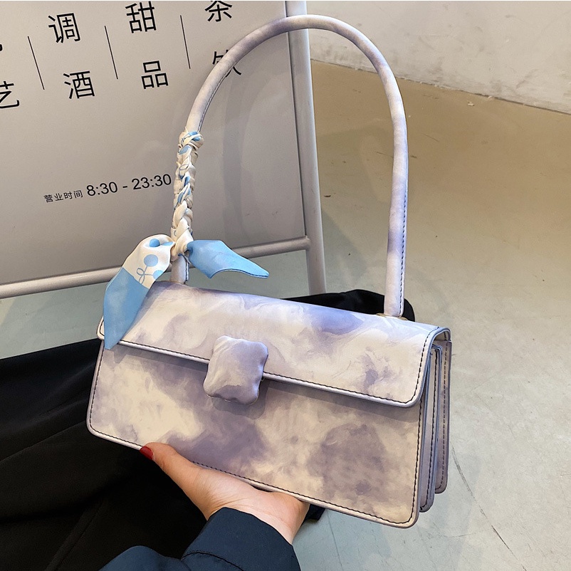 Túi Đeo JASMIN NOIR Chéo Da PU Hình Gối Phối Khăn Choàng Thời Trang Cho Nữ