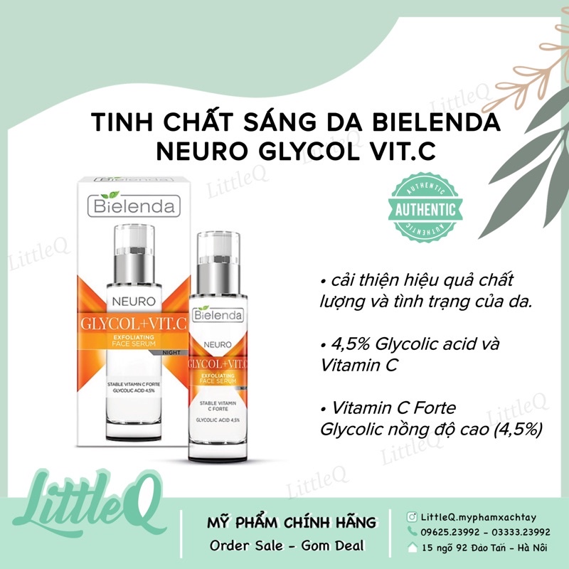 Tinh chất sáng da Bielenda Neuro Glycol Vit.C Exfoliating Face Serum Night