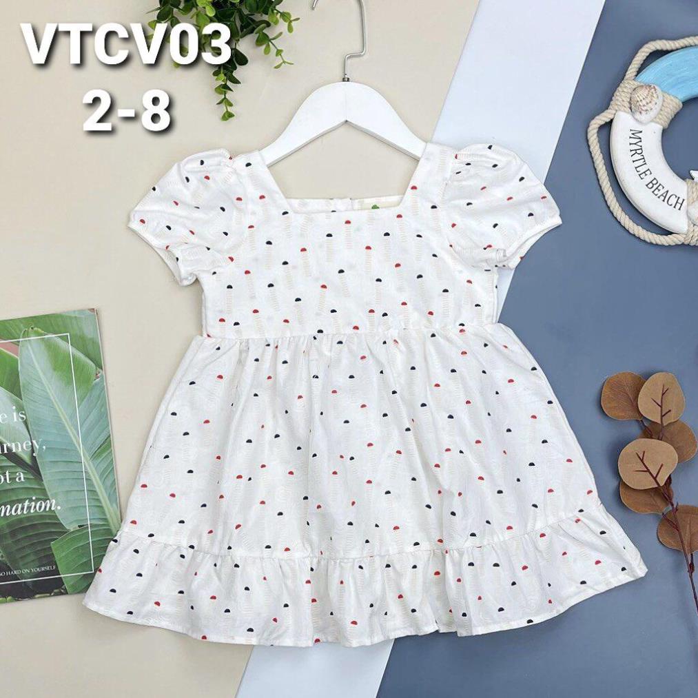 Váy litibaby cho bé gái thô cổ vuông 2/8