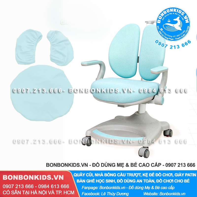 Áo bọc  ghế chống gù xẻ lưng - Vải bọc cho ghế chống gù 2 tựa lưng