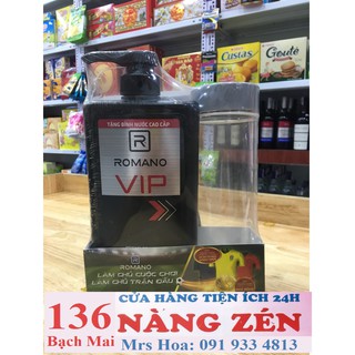 dầu gội nước hoa cao cấp romano Vip 650g tặng bình nước