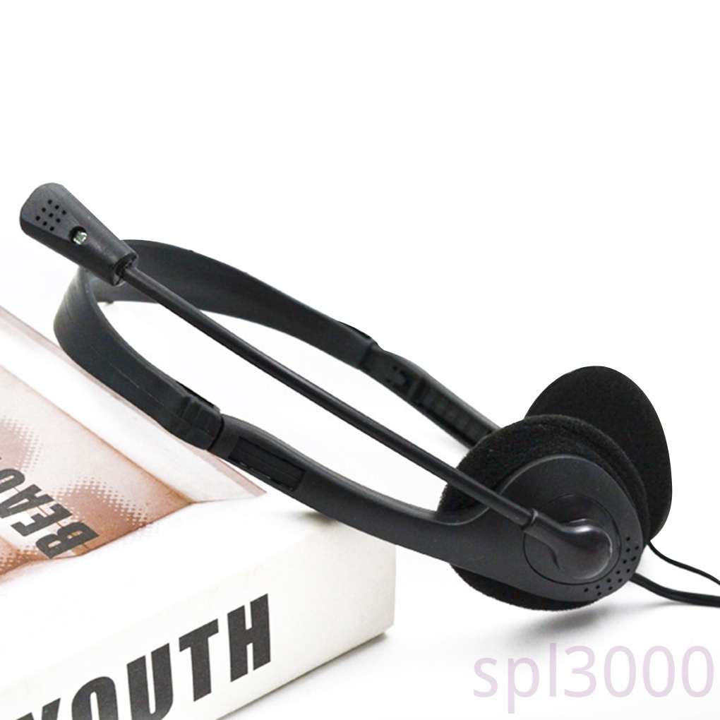 3.5mm Wired Stereo Headset Noise Cancelling Earphone Microphone Computer Laptop Headphone 2 Interfaces