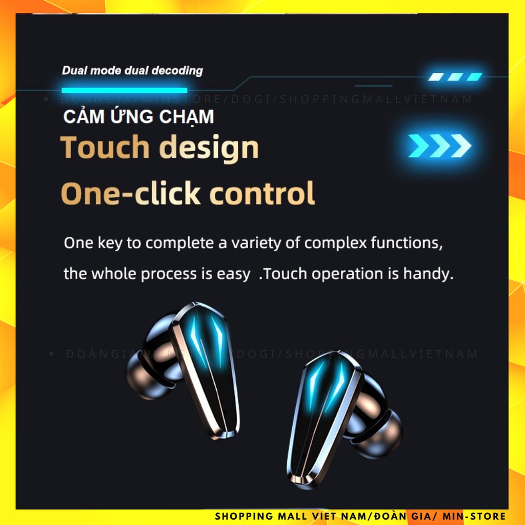 Tai nghe gaming không dây bluetooth Dogitek X6 có LED RGB và thiết kế tinh tế ( Bản quốc tế,tặng găng tay) Chip Louda)