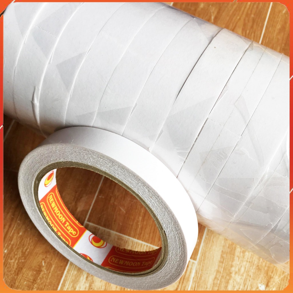 Băng Keo 2 Mặt - 10Y - Keo Hai Mặt 1.2cm, 1.6cm, 2.0cm dán tem tủ lạnh, dụng cụ học sinh