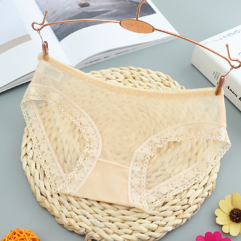 Quần lót nữ lưới viên ren xuyên thấu - Quần lót nữ siêu mỏng CM021