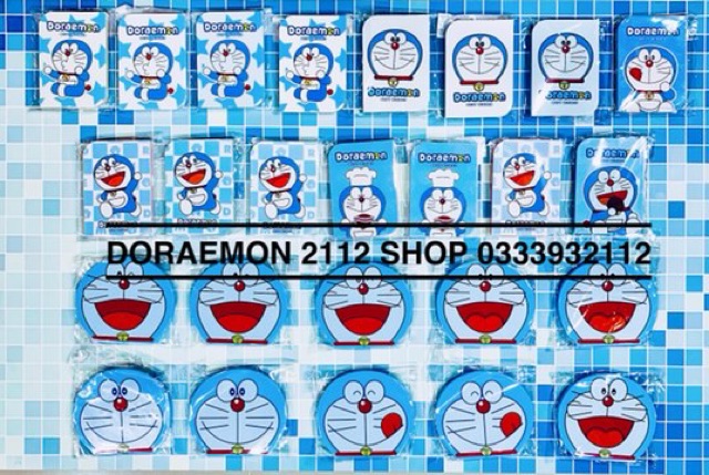 Gương kèm lược Doraemon