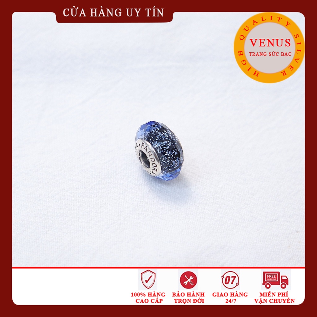 [Charm bạc 925 cao cấp] Charm glass xanh đậm- Mã sản phẩm VENUSGXD