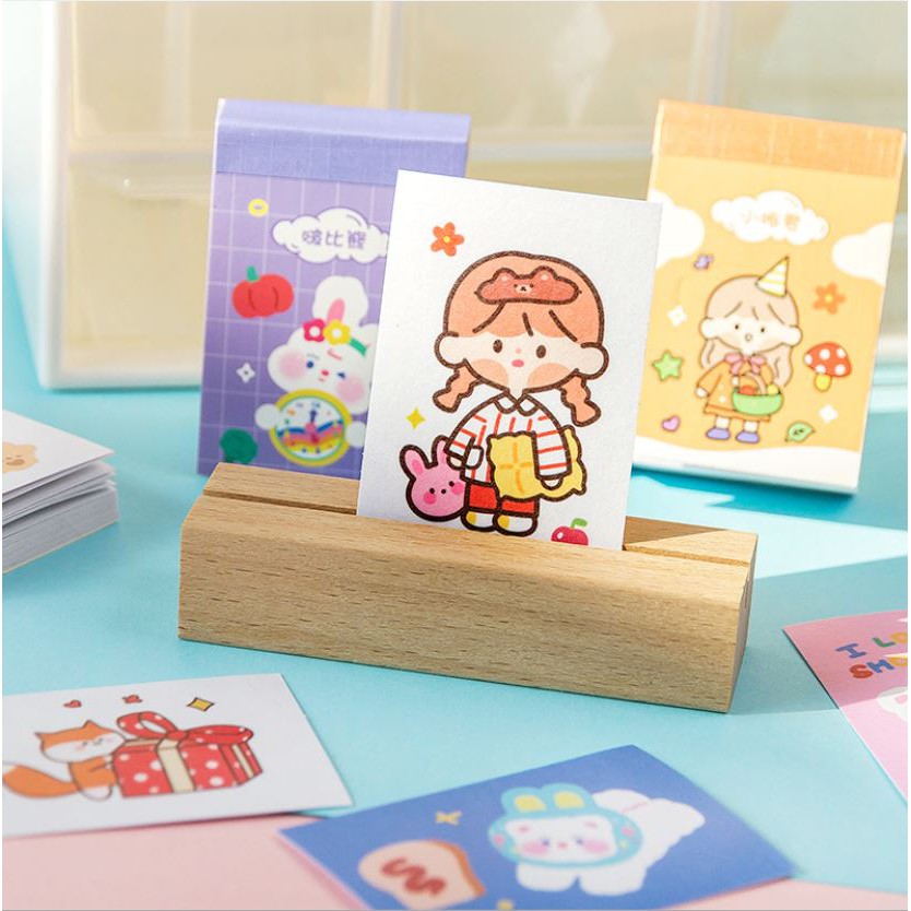 Quyển 50 trang sticker Jiyu Soft beans hình dán trang trí sổ tay | BSC013