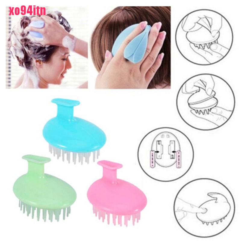 [Hàng mới về] Bàn chải massage da đầu khi tắm bằng silicon