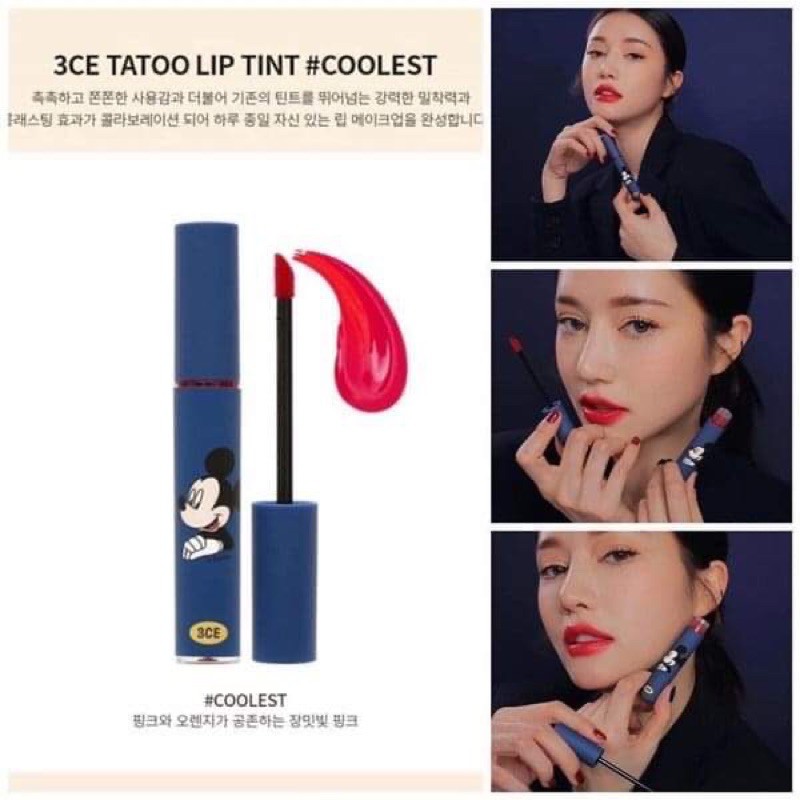 Son Xăm 3CE  Tattoo Lip Tint - 3CE Mickey Edition