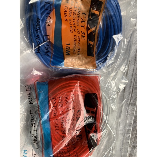 Dây cáp mạng bấm sẵn 2 đầu – cáp truyền tín hiệu internet nhiều kích thước: 3m, 5m, 10m, 15m, 20m, 30m