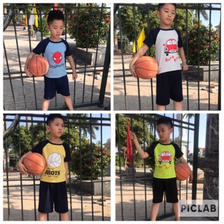 Bộ cotton size đại cho bé trai 20-30kg