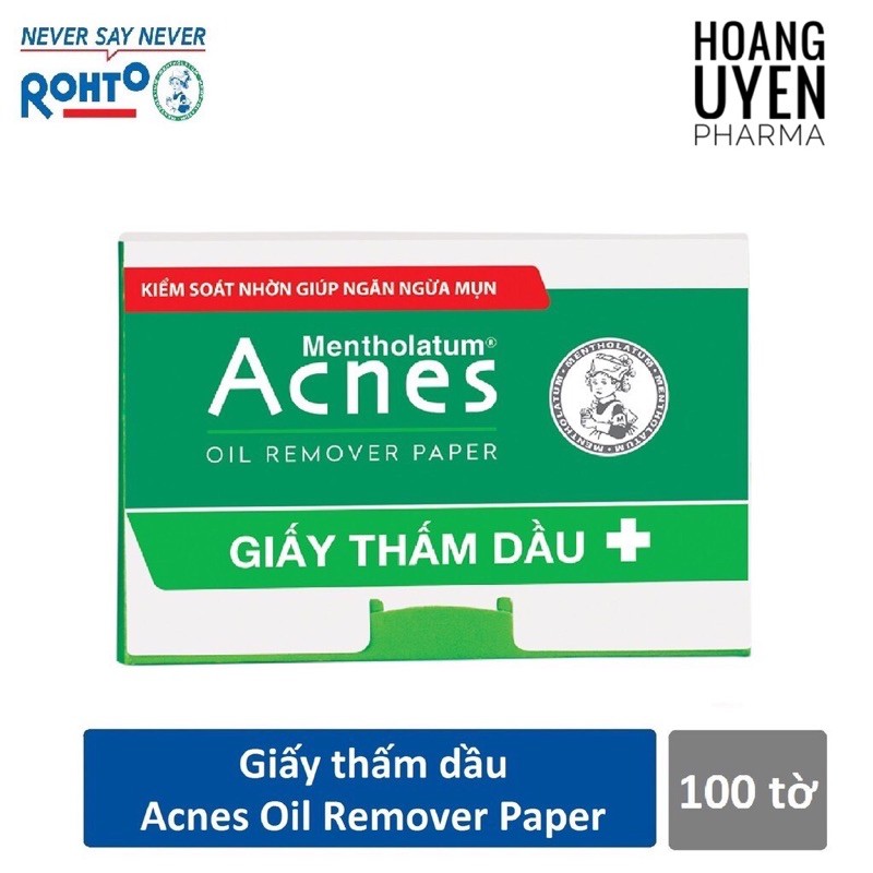 Giấy thấm dầu Acnes - Hộp 100 tờ