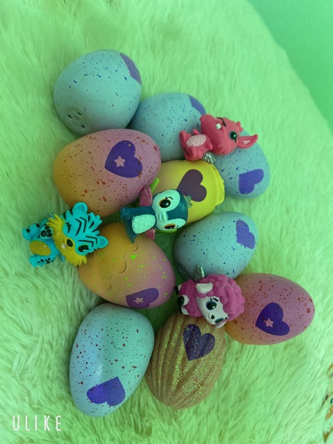 [Siêu rẻ] 10trứng hatchimals mix sò nâu, hoa hồng