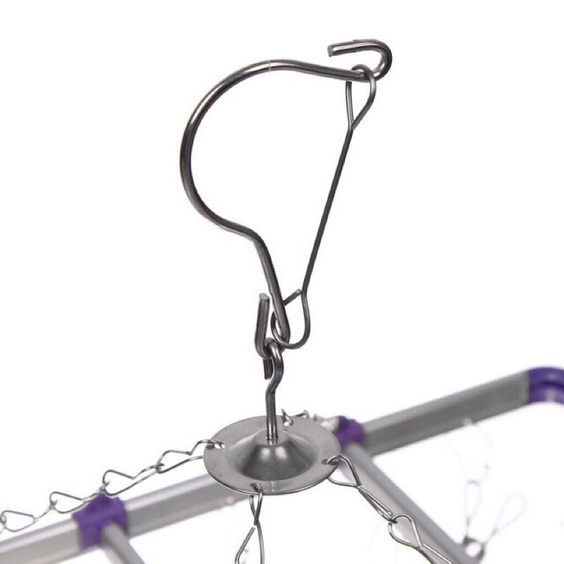 Móc chùm - móc dù phơi quần áo lót, tất vớ hình chữ nhật 24 28 kẹp loại đẹp