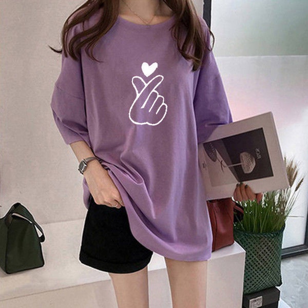 Mom&Kids High Quality Áo Thun Tay Ngắn Dáng Rộng Thời Trang Cho Mẹ Bầu