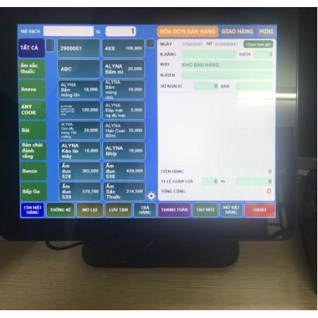 Trọn Bộ Máy Tính Tiền Cảm ỨNG( Ứng dụng bán hàng Vĩnh Viễn+ Máy Pos Cảm Ứng + Máy In Bill + Ngăn Kéo + Giấy)
