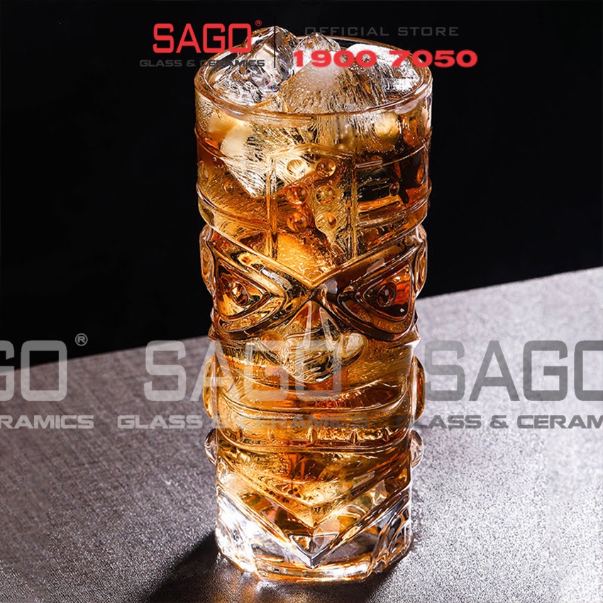 Ly Thủy Tinh , Cốc Thủy Tinh Thổ Dân 490ml | Thủy tinh Cao Cấp