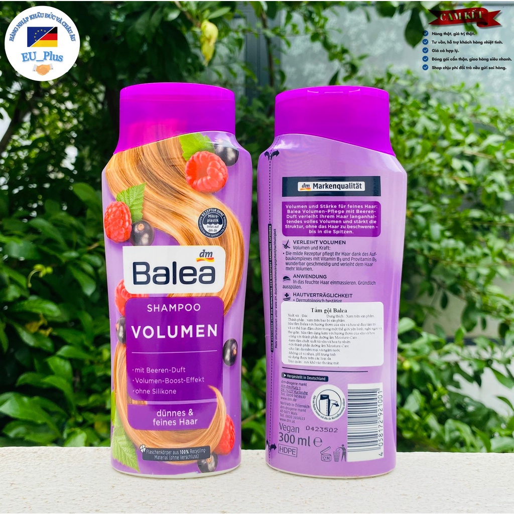 Dầu gội Balea Volumen 300ml - Đức - dành cho tóc mỏng