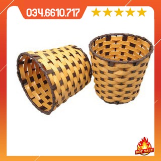 Giỏ đựng giấy ăn giả mây hình tròn