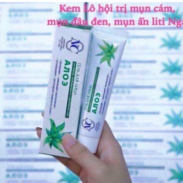 Gel Giảm mụn chiết xuất lô hội của Nga Giảm mụn đầu đen,mụn cám và làm mềm da 40g