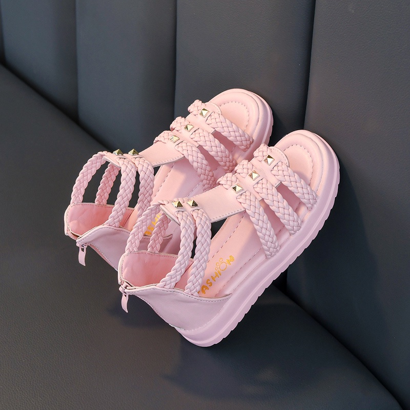 Giày Sandal Mềm Mại Thoải Mái Thời Trang Hàn Quốc Cho Bé Gái 4-15 Tuổi