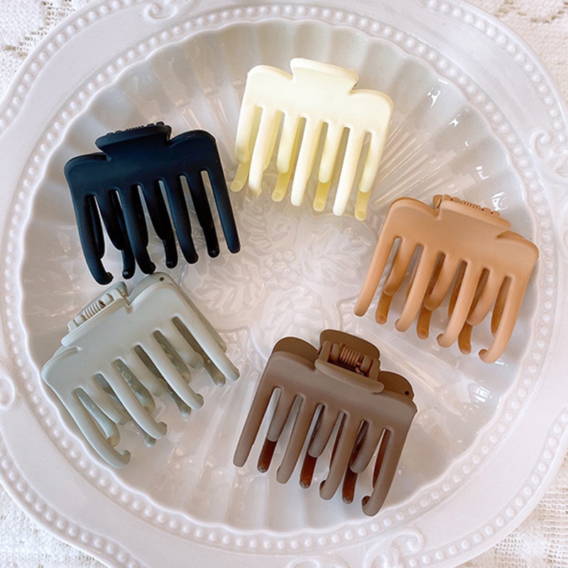 Kẹp Tóc Hình Cá Mập Màu Trơn Đơn Giản Thời Trang Hàn Quốc