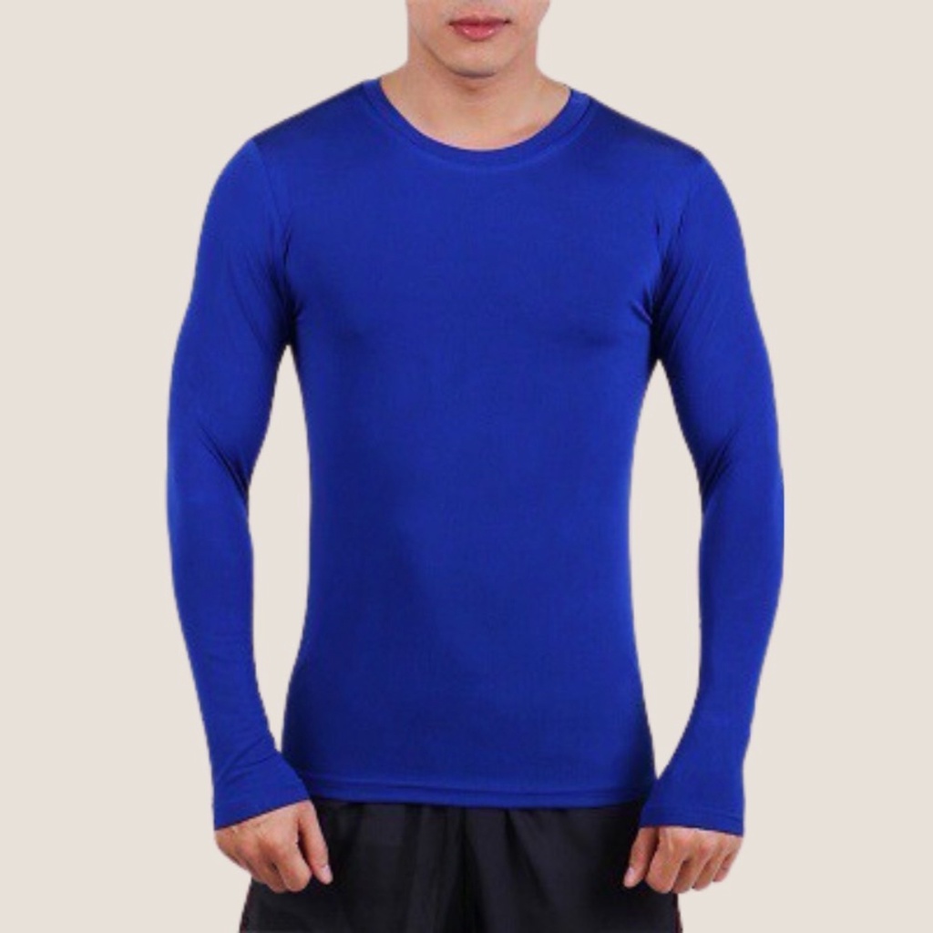 Áo giữ nhiệt thể thao nam Men 194 cao cấp, vải thun poly lạnh co dãn siêu tốt, form ôm slimfit - AGN Trơn