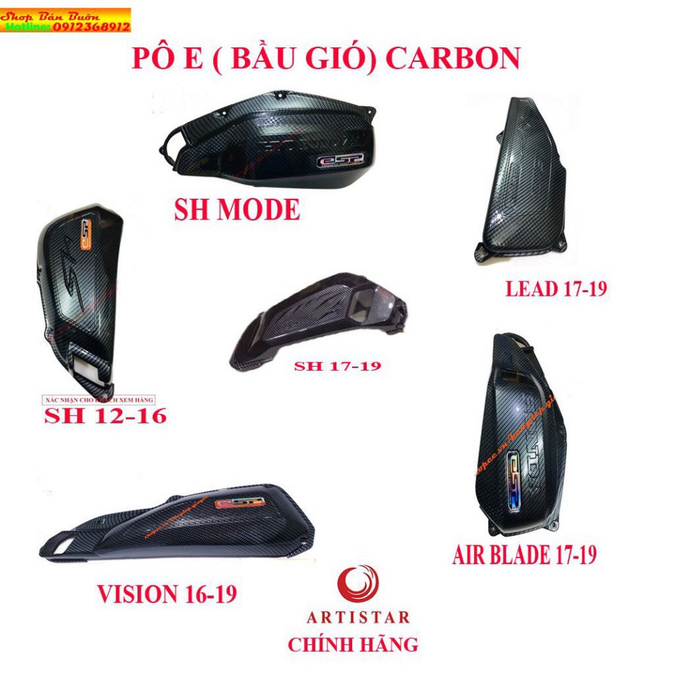 PÔ E- BẦU GIÓ- CARBON – TRANG TRÍ CÁC LOẠI XE HONDA  ( chi tiết liệt kê bên dưới)