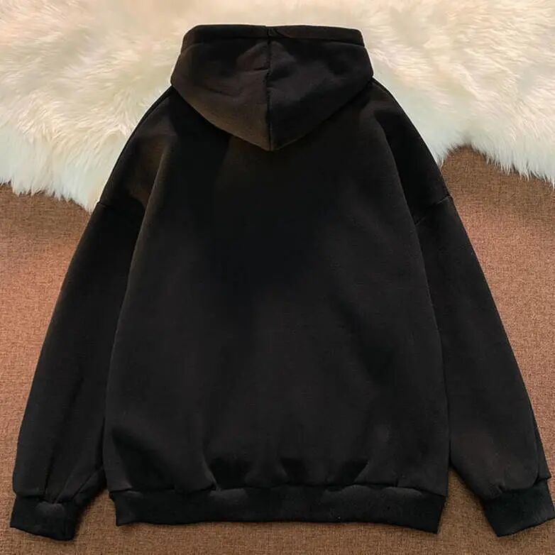 Áo Hoodie Dáng Rộng In Chữ Phong Cách Retro Mỹ Thời Trang Thu Đông Dành Cho Nam Nữ