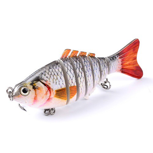 1 Mồi Câu Cá Giả 7 Đoạn Cứng 10cm 15.5g Thiết Kế Sinh Động