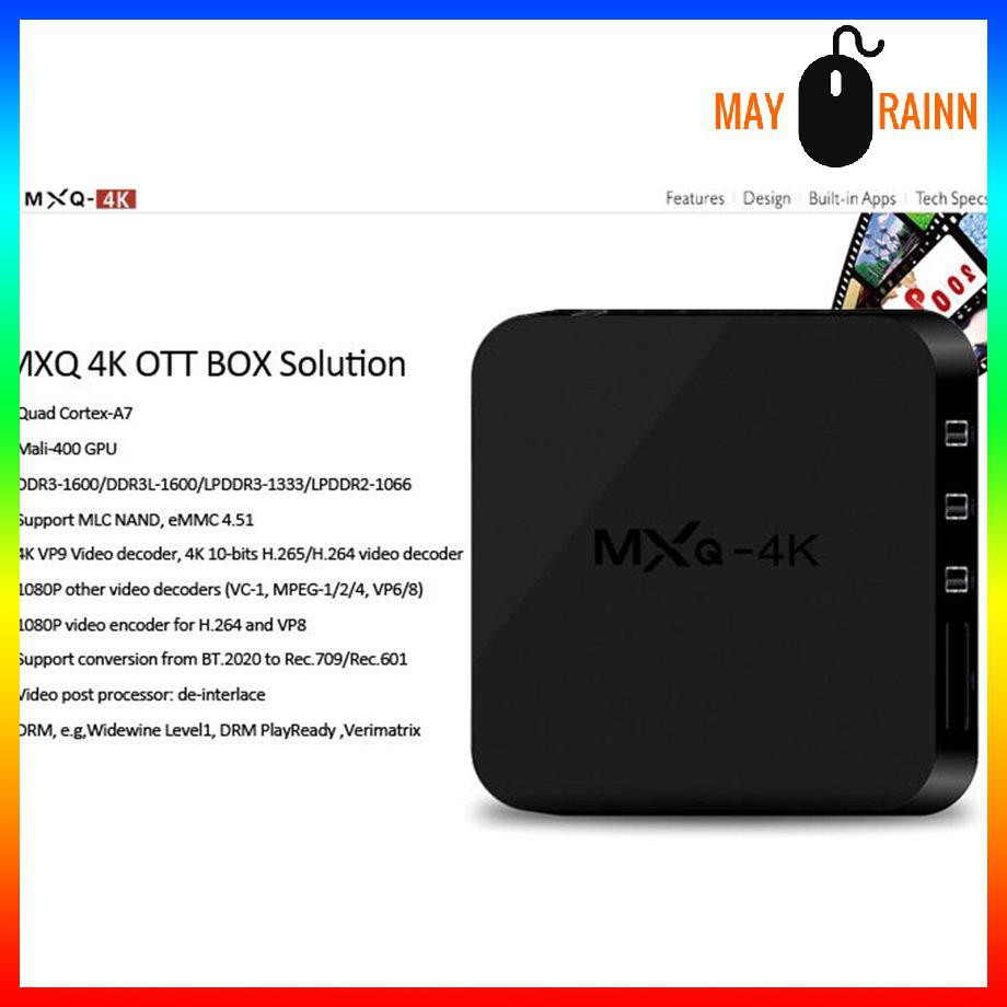 Tv Box Android 7.1 MXQpro Mxq-4K 8G+128G Mxq Pro 4K với điều khiển từ xa
