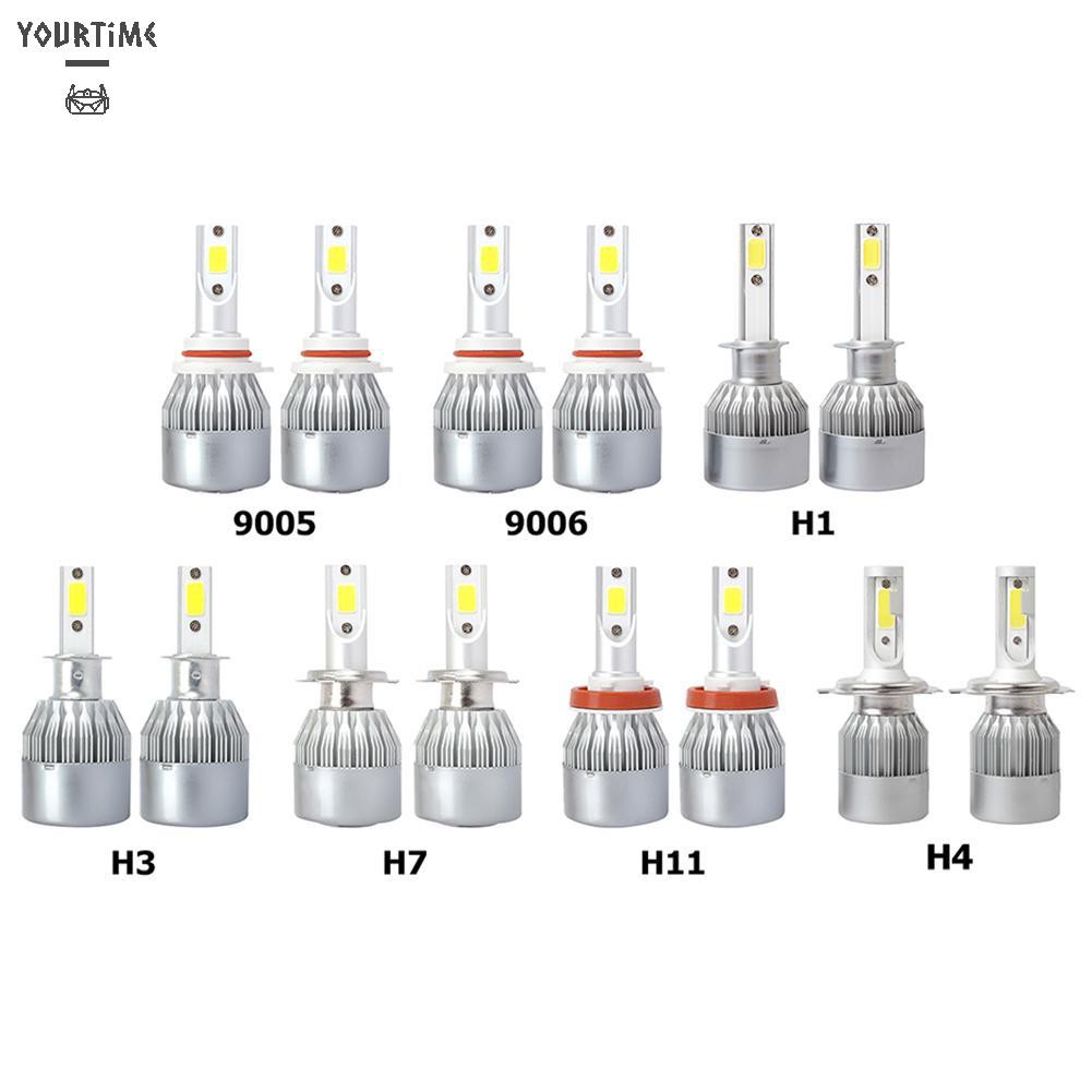 Set 2 Đèn Pha Led 9005 9006 H1 H3 H7 H11 3000k Cho Xe Hơi