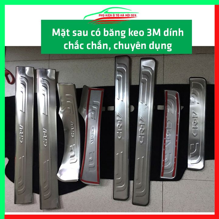 Bộ nẹp bước chân inox ô tô CRV 2014-2016 chống trầy làm đẹp ô tô