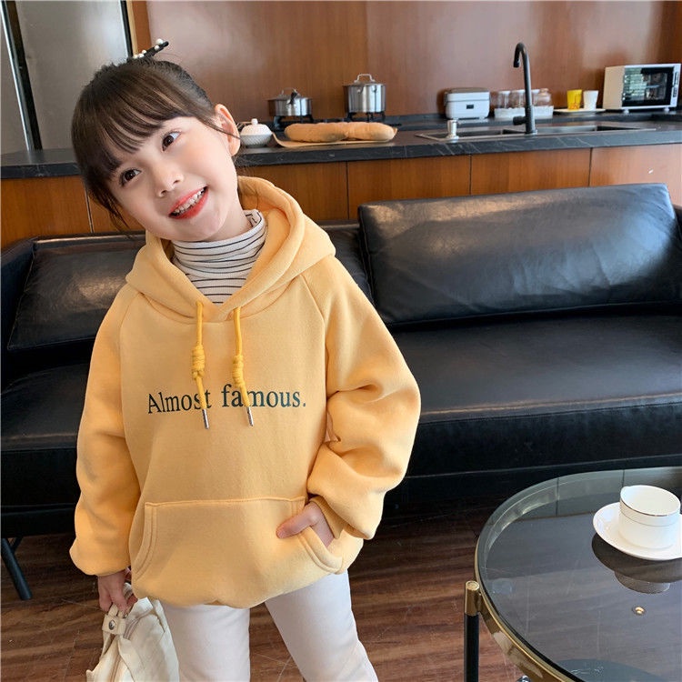 hoodies children new korean solid color printing