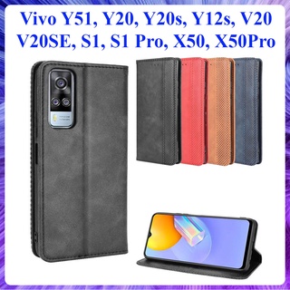[Bao Xịn] Bao da dạng ví Vivo Y51, Y20, Y20s, Y12s, S1, S1 Pro, V20, V20 SE, X50, X50 Pro có nắp gập, ngăn đựng thẻ tiền