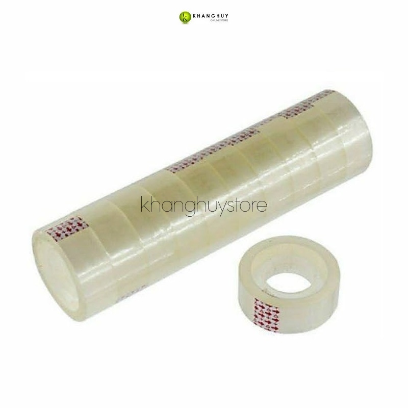Băng keo opp khổ 1.8cm, 1 cây 10 cuộn dùng cho văn phòng