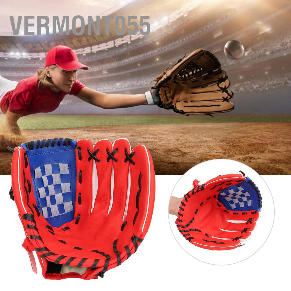 Vermont055 PU Leather Baseball Glove Practicing Training Competition Gloves for Teenager Children