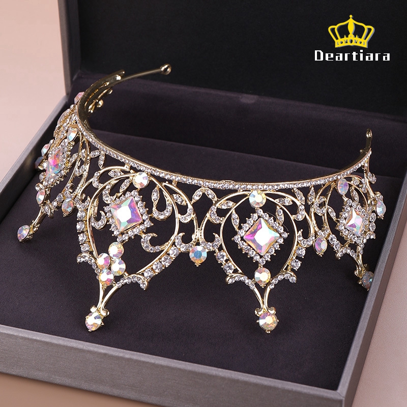 Colorful Diamond-studded Tiara for The Bride