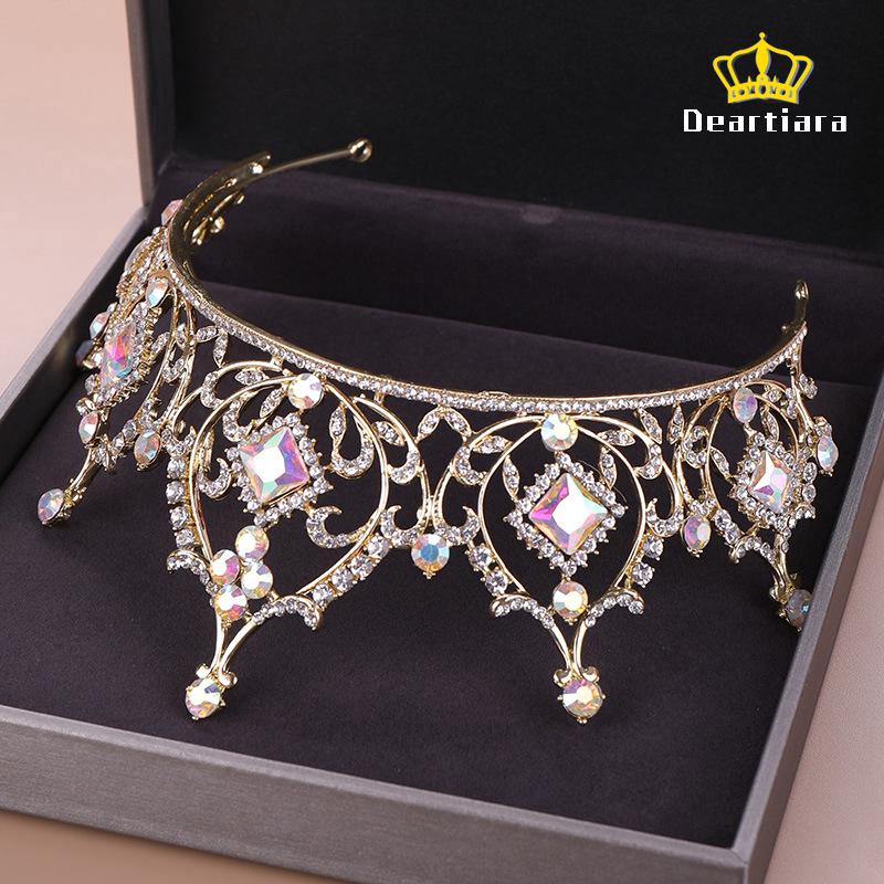 Colorful Diamond-studded Tiara for The Bride