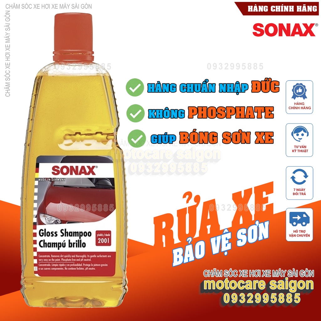 Sonax Nước rửa xe . Rửa Được Mọi Loại Xe & Màu Sơn