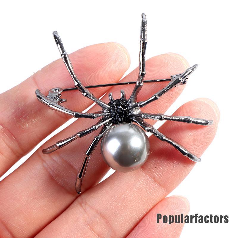 1 Ghim Cài Áo Hình Nhện Đính Ngọc Trai Nhân Tạo