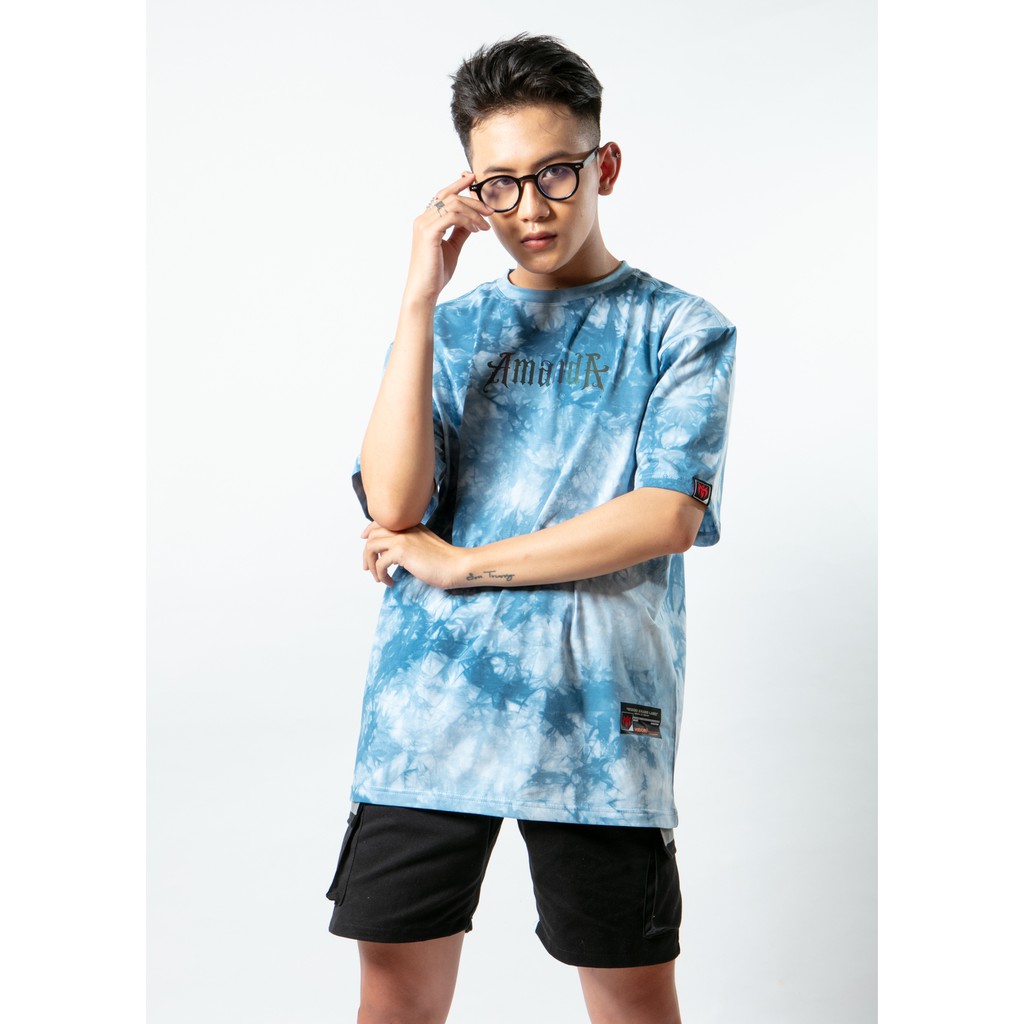 Áo thun loang màu form rộng tay lỡ nam nữ Phông tiedye Unisex phản quang Local Brand Chính Hãng Midori M Studio