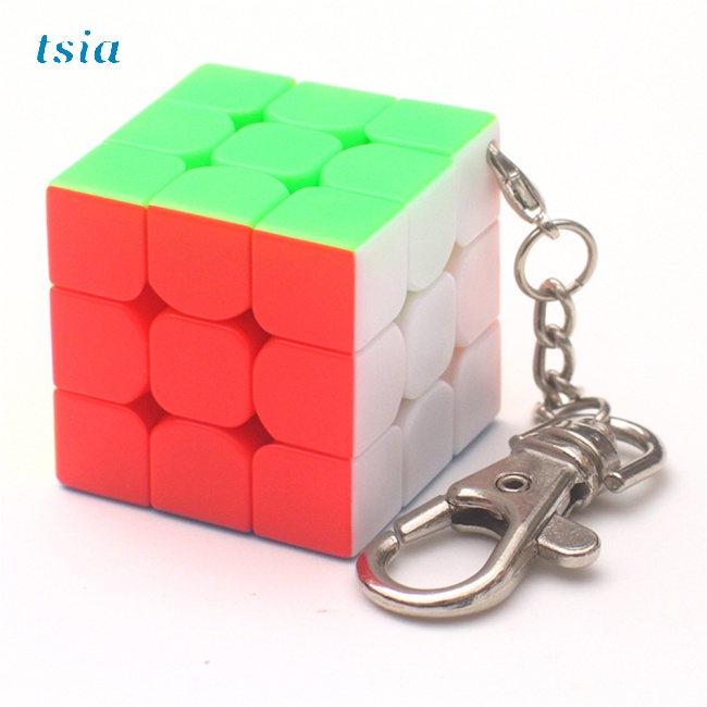 Móc khóa khối rubik mini G7 3cm 3x3 sáng tạo