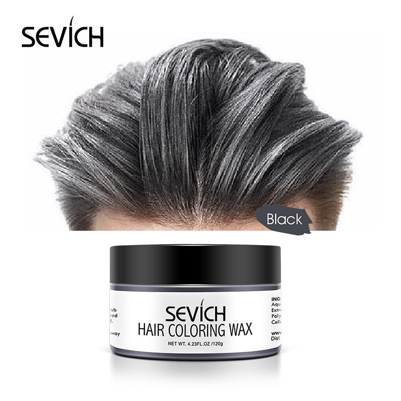 Sáp Vuốt Tóc Đổi Màu Đen Xám Tạm Thời SeVich 120Gr/Hộp