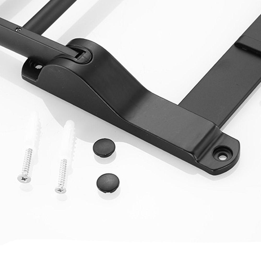 YNATURAL Giá Treo Khăn Tắm Màu Đen Kèm Móc Tiện Dụng